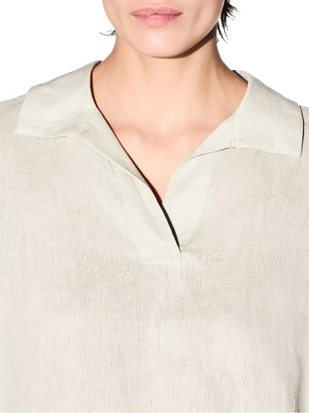 Armani Exchange light green v-neck viscose blouse sz XS